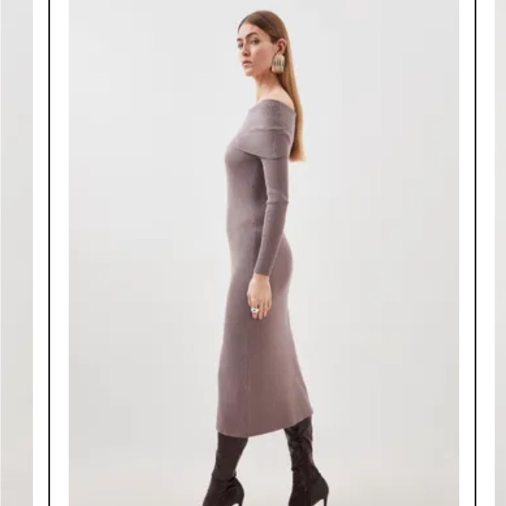 Karen Millen Off Shoulder‎ Knit Midi Dress - Picture 3 of 7